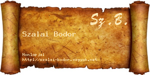 Szalai Bodor névjegykártya